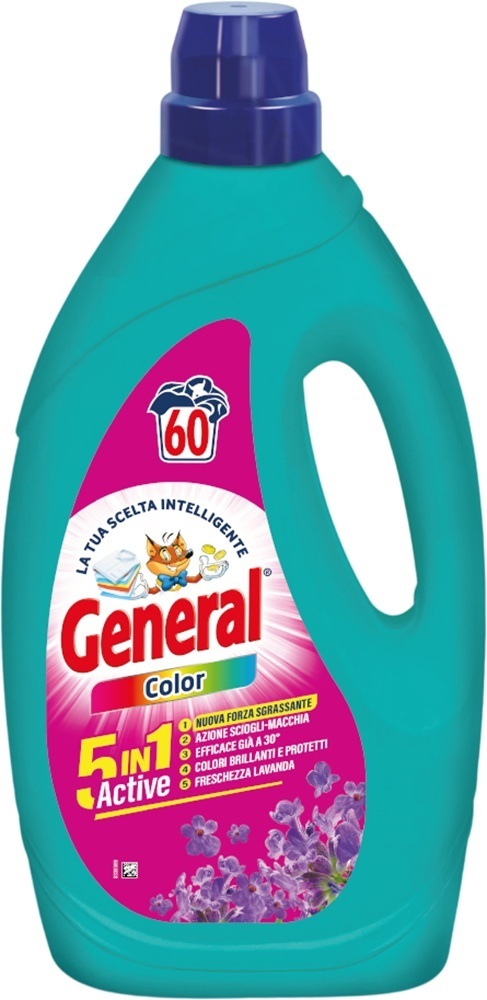 Гель для стирки General Color 5в1 для цветных вещей 2,4л фото 1