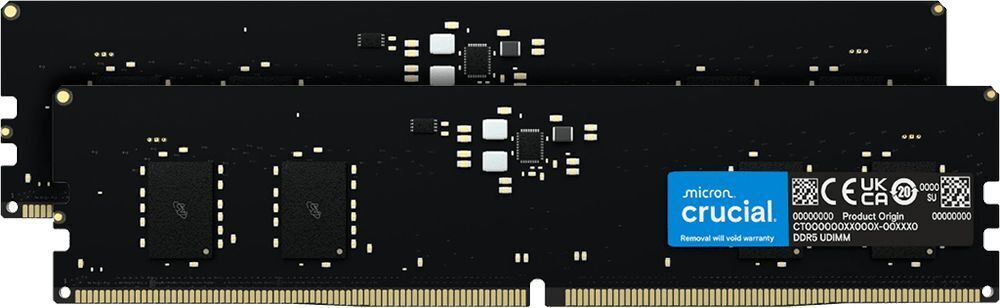 Пам'ять для ПК CRUCIAL DDR5 5600 32GB (2x16GB) (CT2K16G56C46U5)фото1