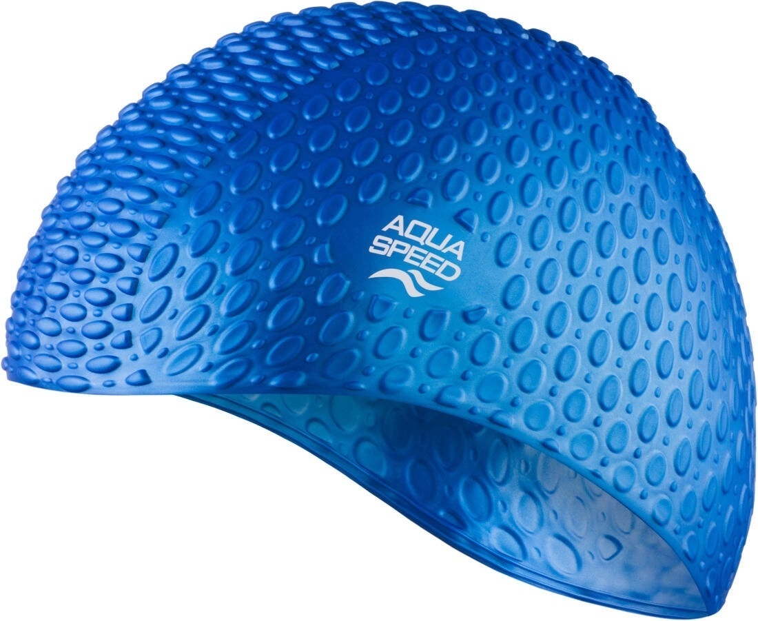 Шапочка для плавания Aqua Speed Bubble голубой (102-01) (5908217635730)