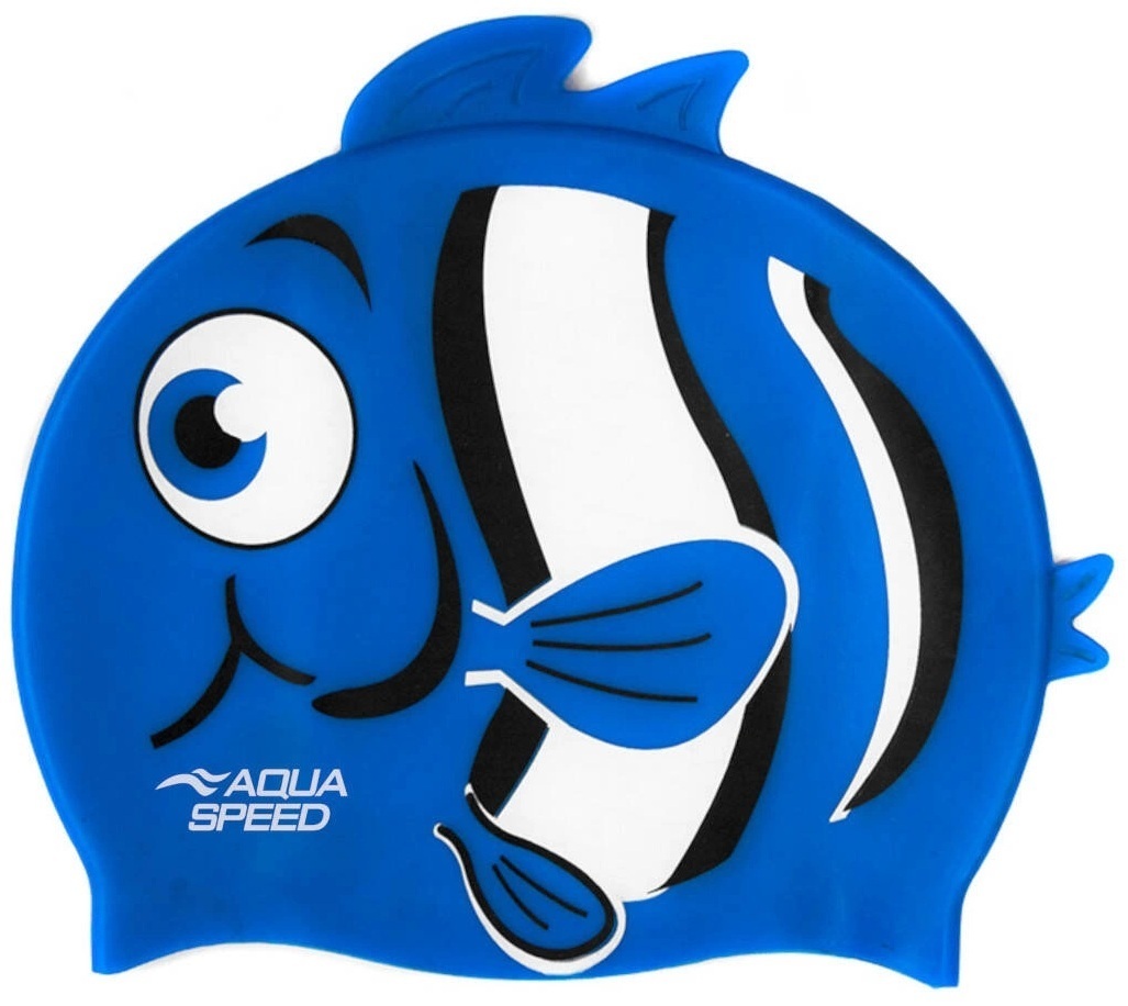 Шапочка для плавания Aqua Speed Zoo Nemo синяя рыбка (115-10-nemo) (5908217657572)