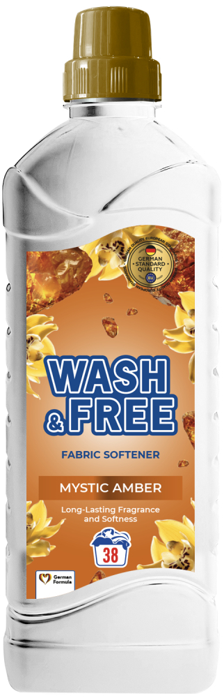 Кондиционер-ополаскиватель для белья Wash&Free Mystic Amber Мистический янтарь 970 мл фото 1