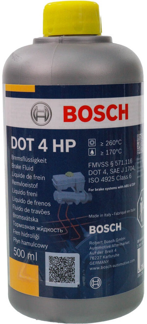 Тормозная жидкость Bosch DOT-4 HP 0,5 л (1 987 479 112) фото1