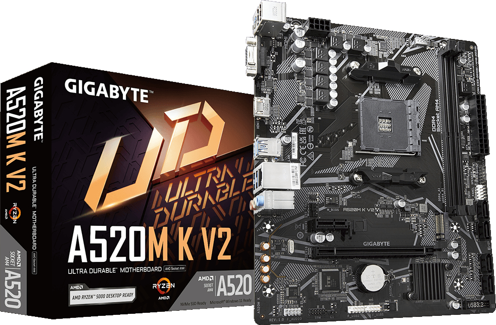 Материнская плата GIGABYTE A520M K V2 (A520M K V2 1.1)