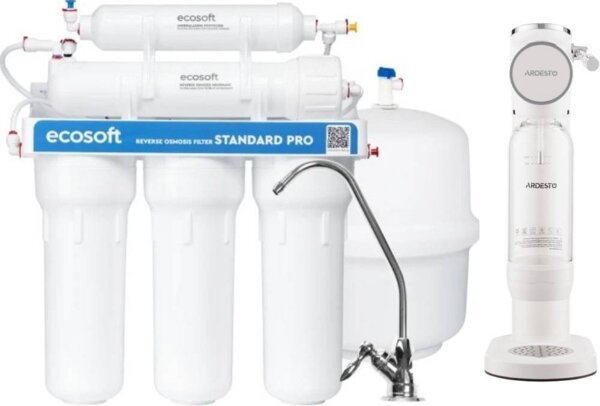 Комплект фильтра обратного осмоса Ecosoft Standard PRO с сифоном ARDESTO, белый (MO550MECOSTD-SMW-02W)