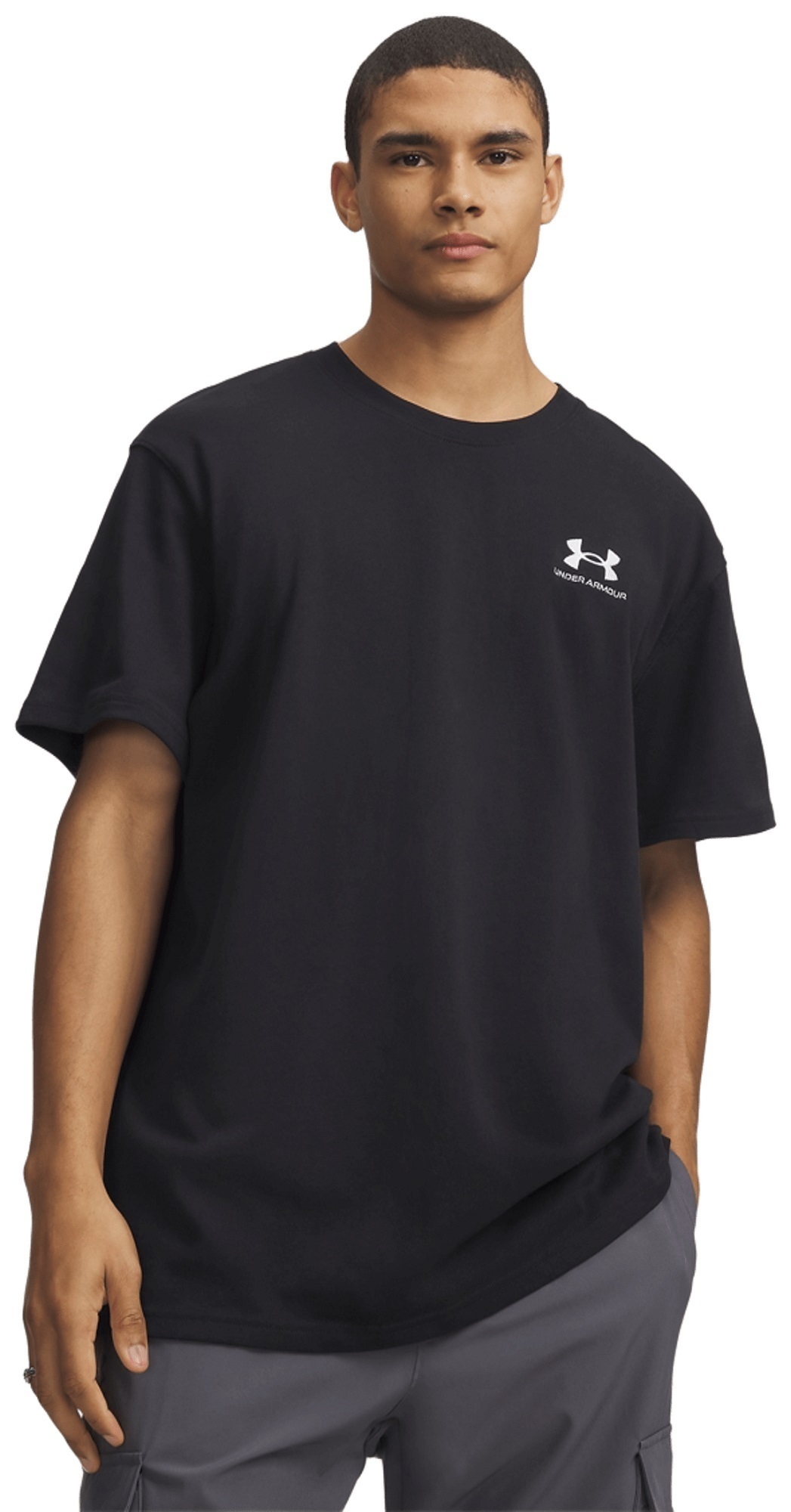 Футболка мужская Under Armour M logo emb heavyweight SS 1373997-001 M Черная фото 1