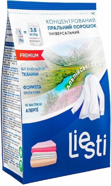 Концентрированный стиральный порошок Liesti Premium Альпийские луга 1 кг фото1