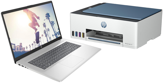 Комплект Ноутбук HP 17-cn4042ua + МФУ струйное HP Smart Tank 585 c Wi-Fi фото 1