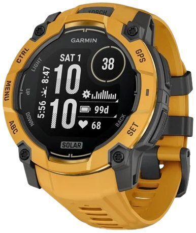 Смарт-годинник Garmin Instinct 3 50mm Solar Sunburst/Gray Sunburst/Gray Band (010-02935-02)фото1