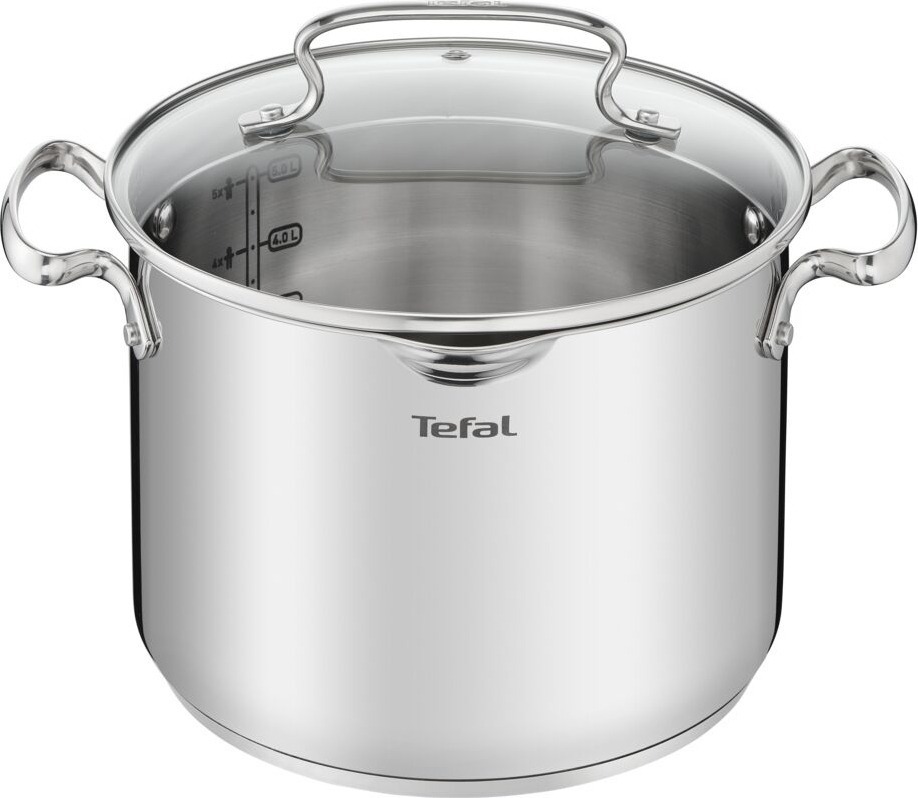 Каструля Tefal DUETTO+, 6л, з кришкою, нержавіюча сталь (G7197956) фото1