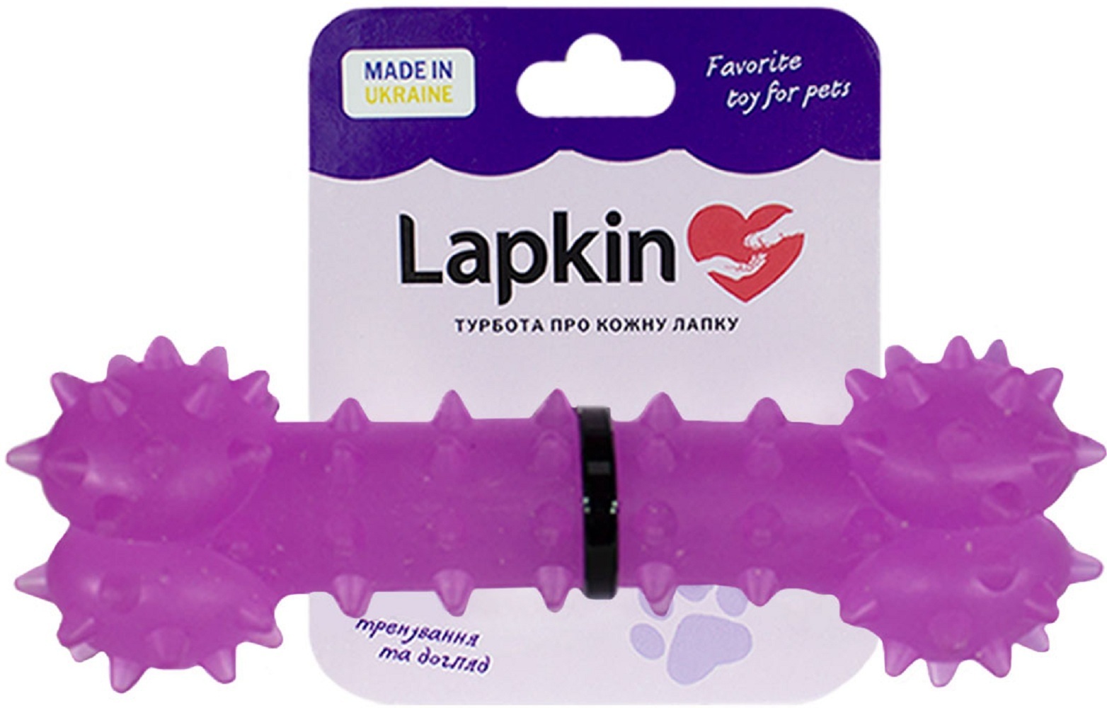 Игрушка для собак Lapkin кость 15 см фиолетовая фото1