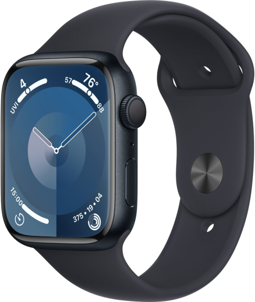 Смарт-часы Refurbished Apple Watch Series 9 GPS 45mm Midnight Aluminium Case with Midnight Sport Band - M/L (B)