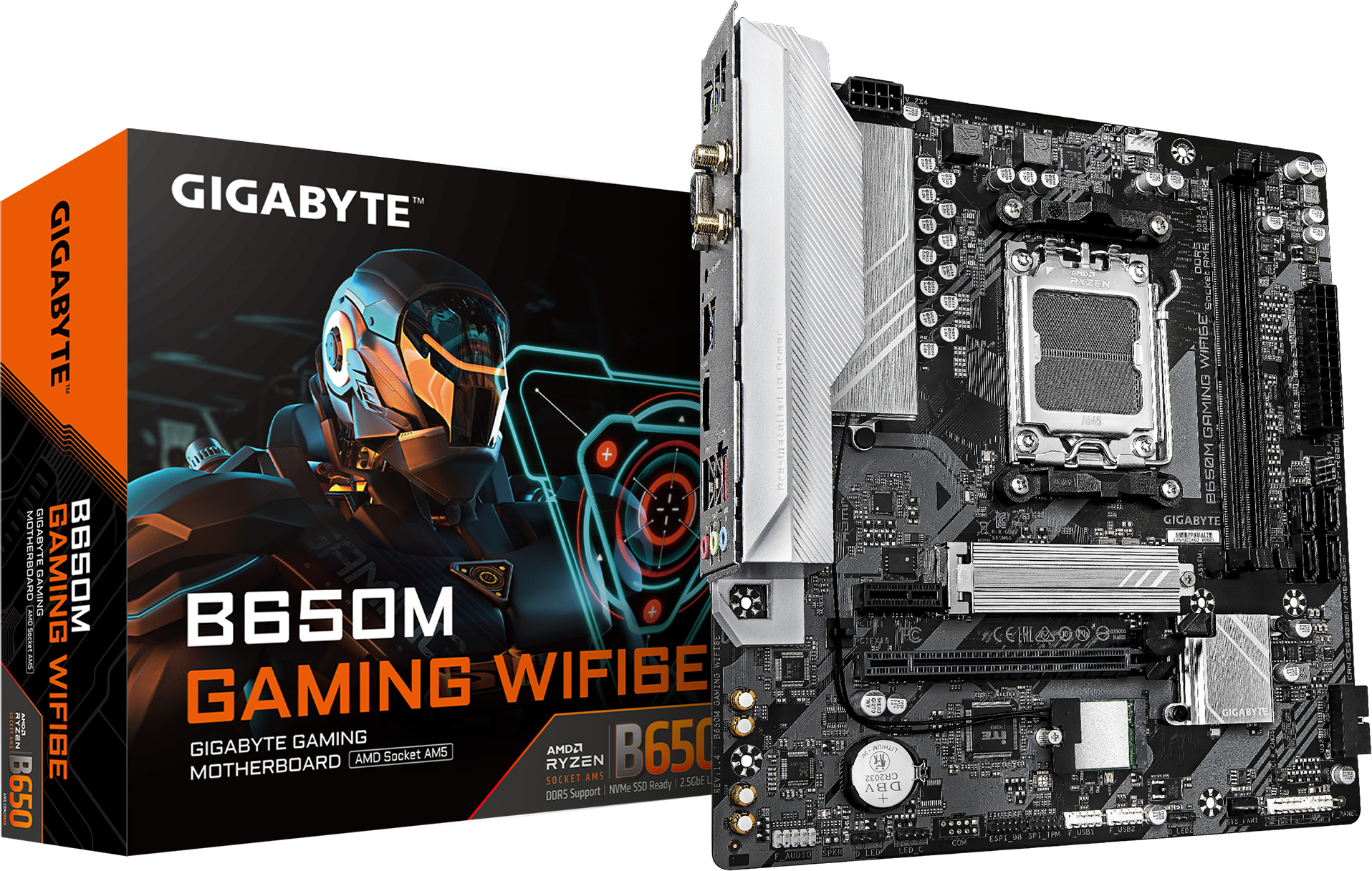 Материнская плата GIGABYTE B650M GAMING WIFI6E sAM5 (B650M_GAMING_WIFI6E_1.4) фото1