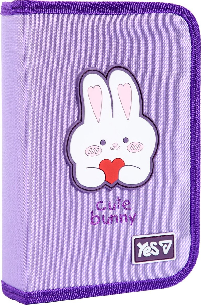 Пенал твердий Yes одинарний із двома клапанами Cute Bunny HP-04 (533740) фото1