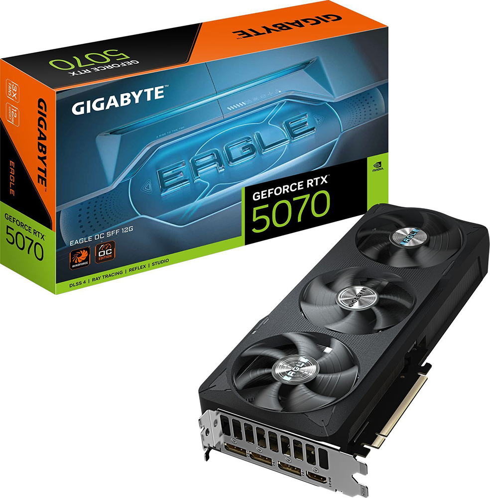 Видеокарта GIGABYTE GeForce RTX 5070 EAGLE OC 12GB GDDR7 (GV-N5070EAGLE OC-12GD) фото1