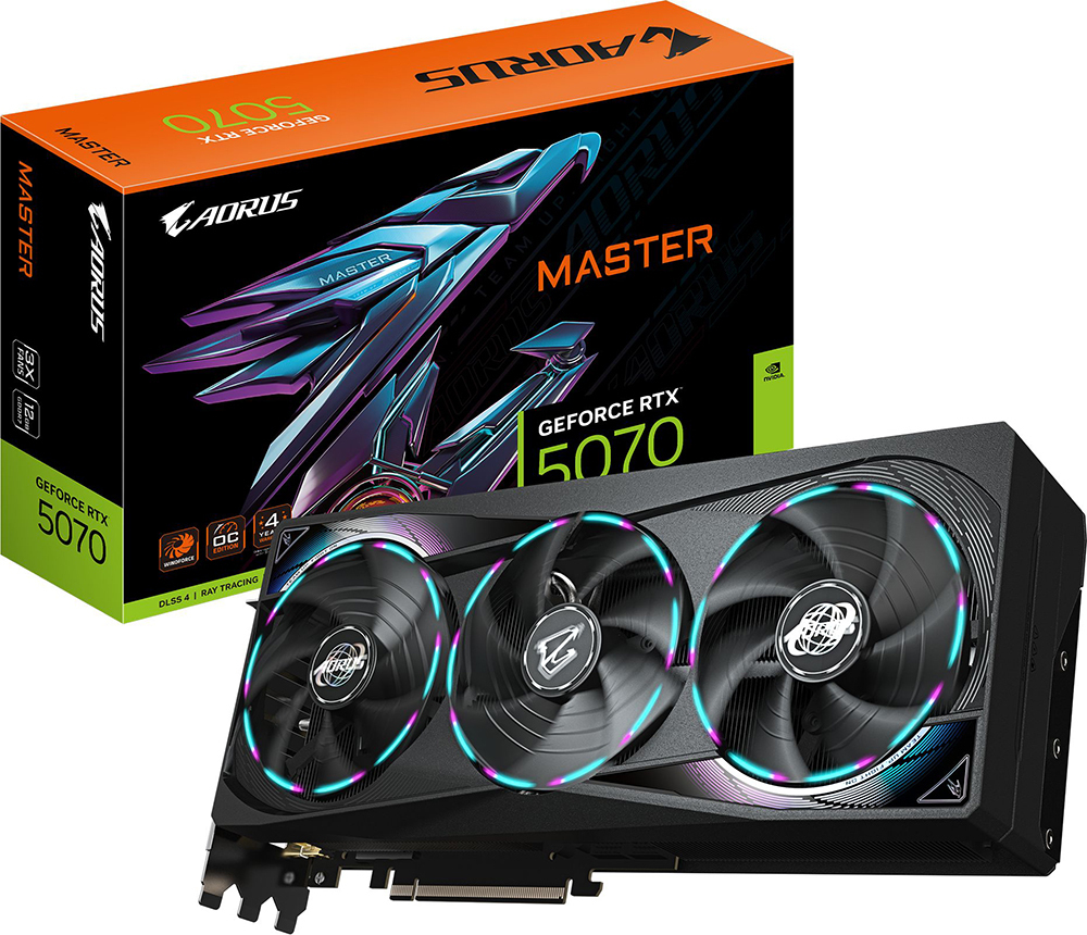 Видеокарта GIGABYTE PCIE16 RTX5070 12GB GDDR7 (GV-N5070AORUS M-12GD) фото1