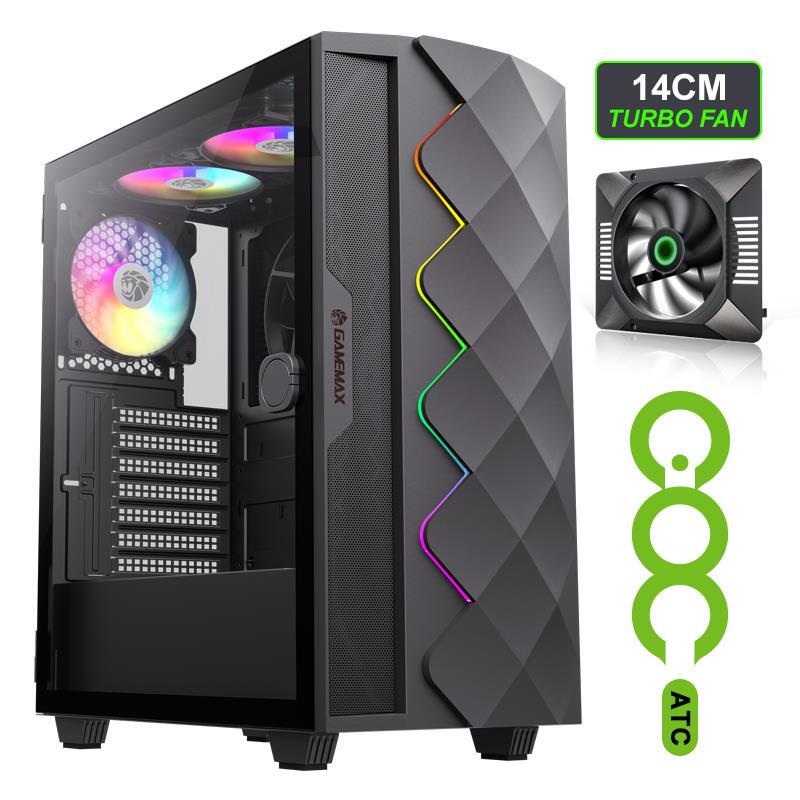 Корпус для ПК GAMEMAX ATX DIAMOND CP BK (DIAMOND CP BK) фото1