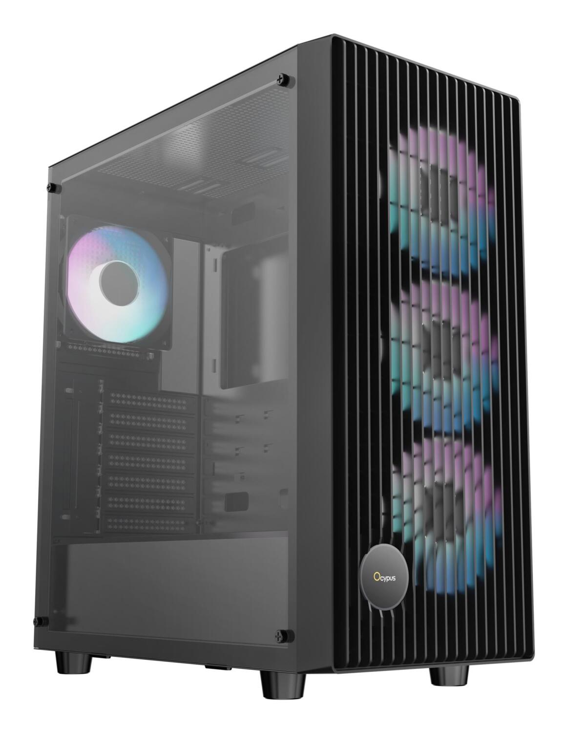 Корпус для ПК OCYPUS ATX GAMMA C70 ARGB Black (GAMMA-C70-BKG400XX-GL)
