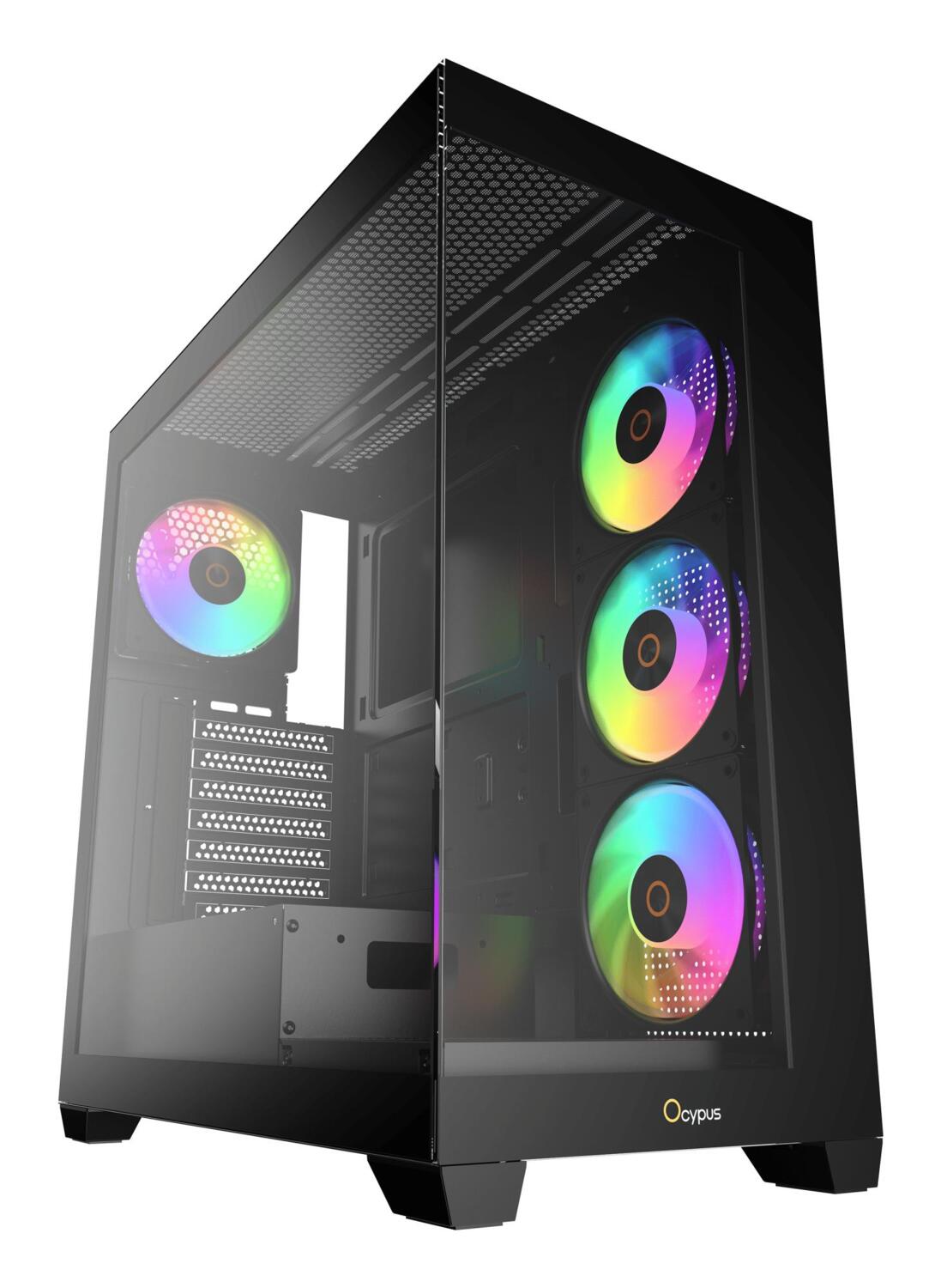 Корпус для ПК OCYPUS ATX GAMMA C72 ARGB Black (GAMMA-C72-BKD400XX-GL)