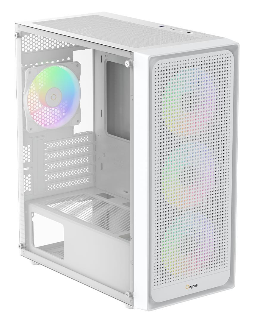 Корпус для ПК OCYPUS MATX U GAMMA C50 ARGB White (GAMMA-C50-WHG400XX-GL)