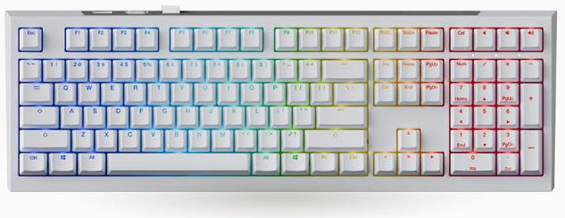 Игровая клавиатура Ducky One X Magnetic White (ON2408AST3-DAUSPDOECL2WW1) фото1