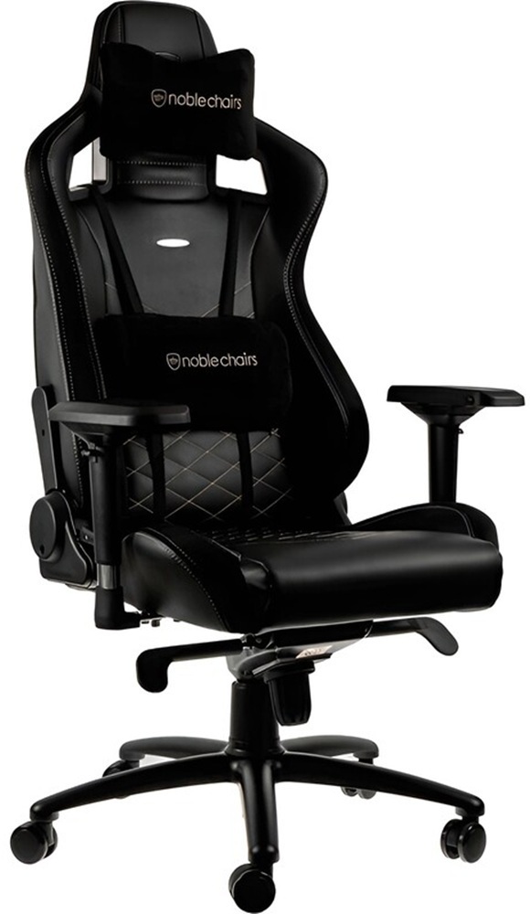 Кресло игровое NOBLECHAIRS EPIC Black/Gold (NBL-PU-GOL-002) фото1