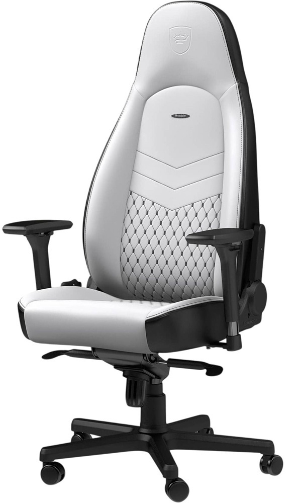 Кресло игровое NOBLECHAIRS ICON White/Black (NBL-ICN-PU-WBK) фото1