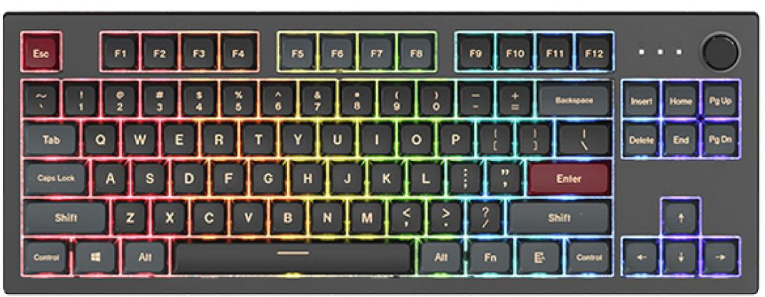 Игровая клавиатура Montech MKey TKL Darkness Brown Switch (MK87DB) фото1