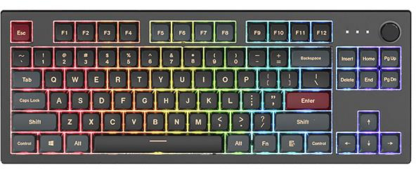 Игровая клавиатура Montech MKey TKL Darkness Red Switch (MK87DR) фото1