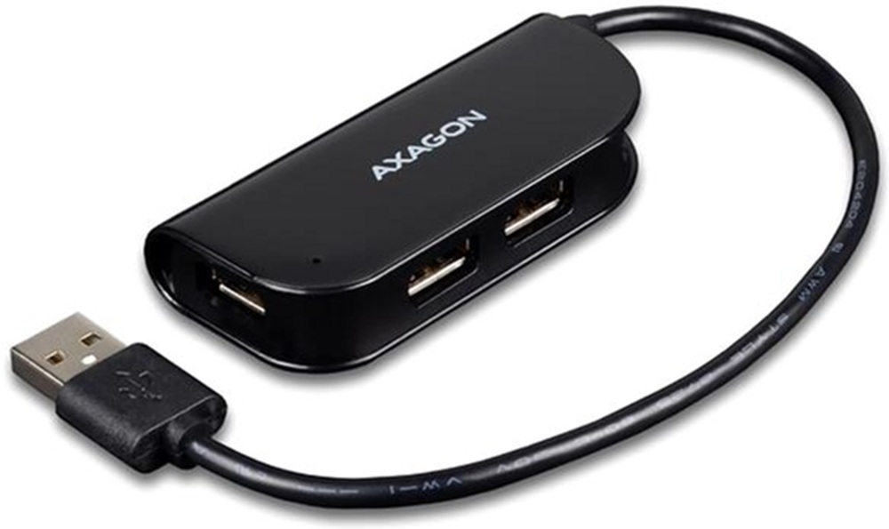 Хаб AXAGON HUE-X4B USB READY hub, USB-A кабель 20см, фото1