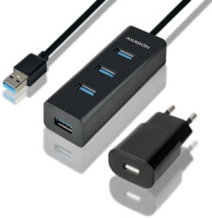 Хаб AXAGON HUE-S2BP USB3.0 CHARGING hub, 1.2м кабель, MicroUSB