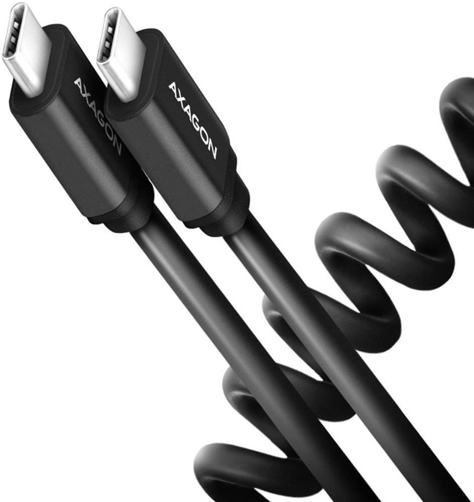 Кабель USB-C TO USB-C 0.6M 60W TWISTER BLK BUCM-CM10TB AXAGON фото1