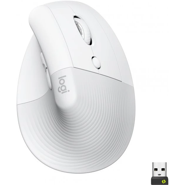 Мышь Logitech Lift Bluetooth Vertical Ergonomic Mouse, WHITE/PALE GREY фото1