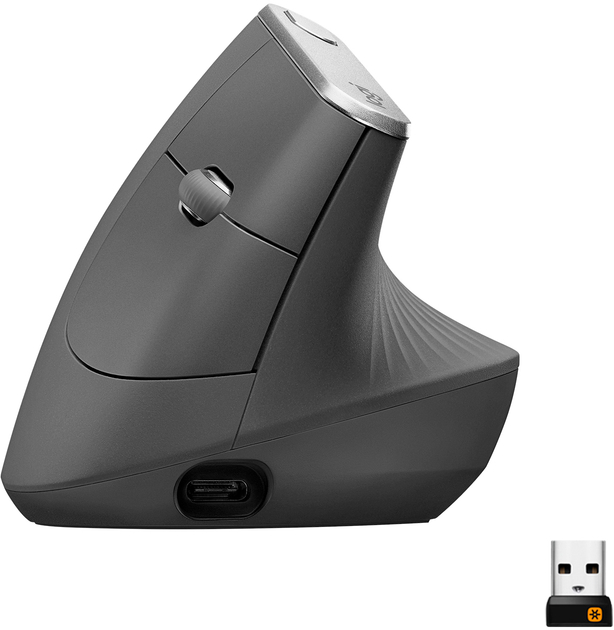 Мышь Logitech MX Vertical Bluetooth Mouse, GRAPHITE фото1