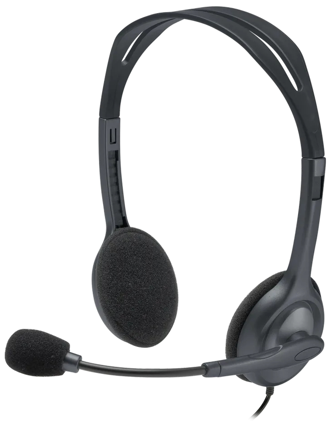 Гарнитура Logitech H111 Corded Stereo Headset, BLACK фото1