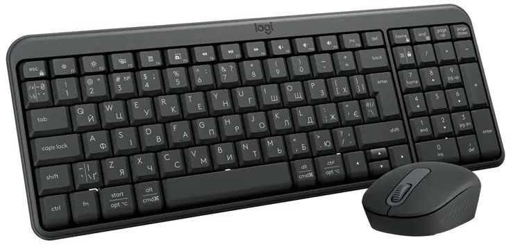 Клавиатура Logitech MK250 Compact Bluetooth Wireless Combo, GRAPHITE фото1
