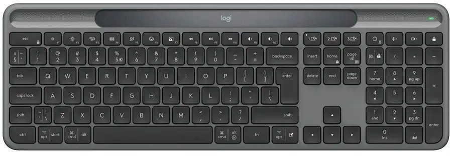 Клавиатура Logitech Slim Solar+, 2.4GHZ/BT, GRAPHITE фото1