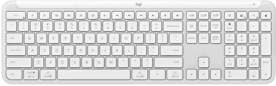Клавиатура Logitech Signature Slim Wireless Keyboard K950 WHITE, 2.4GHZ/BT, GRAPHITE фото1
