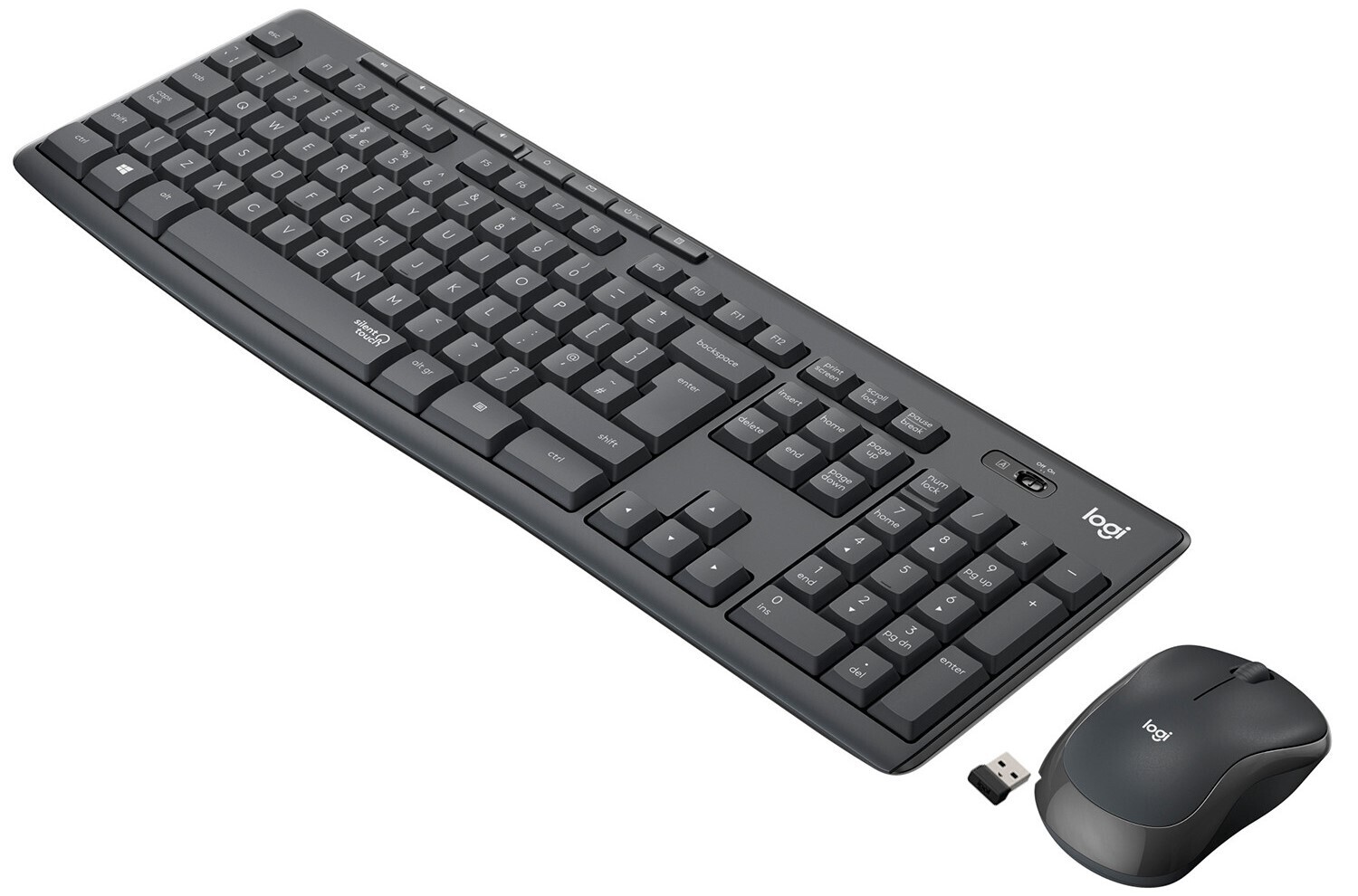 Комплект Logitech MK295 Silent Wireless Combo, 2.4GHZ, GRAPHITE фото1