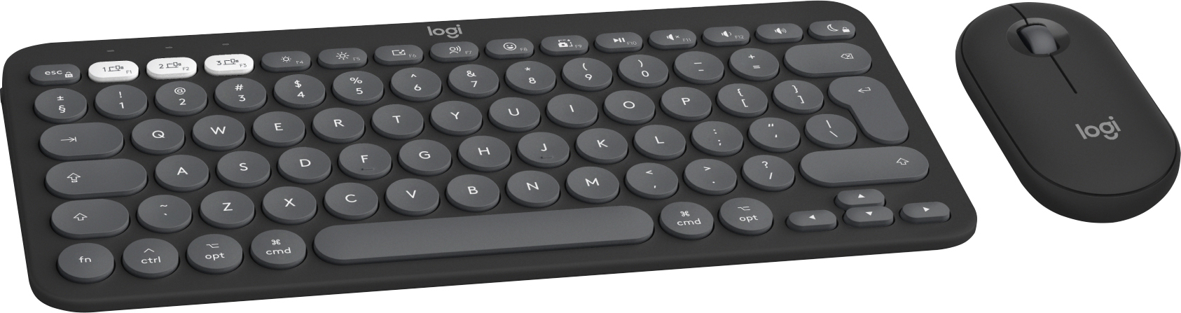 Комплект Logitech Pebble 2 Combo for Mac, TONAL, GRAPHITE фото1