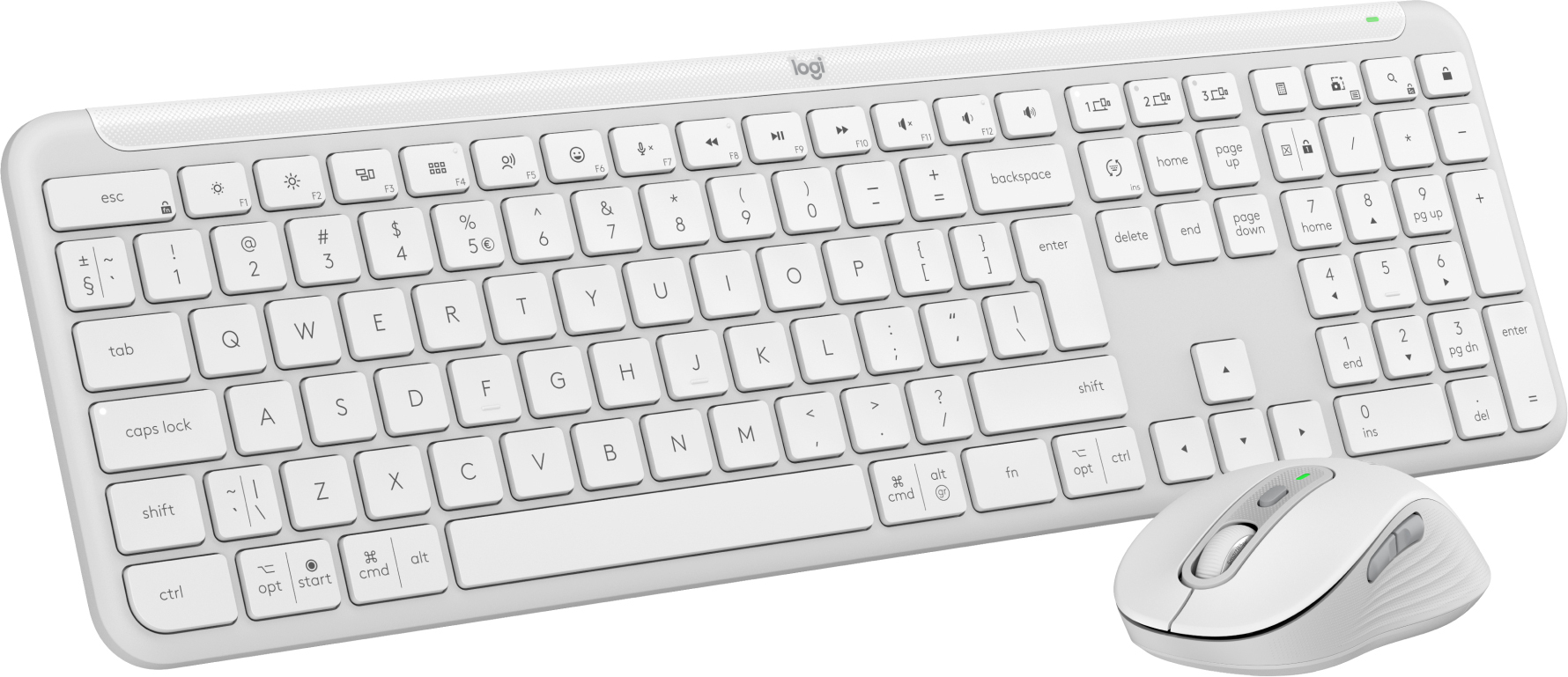 Комплект Logitech Signature Slim Combo MK950 WHITE, 2.4GHZ/BT, GRAPHITE фото1