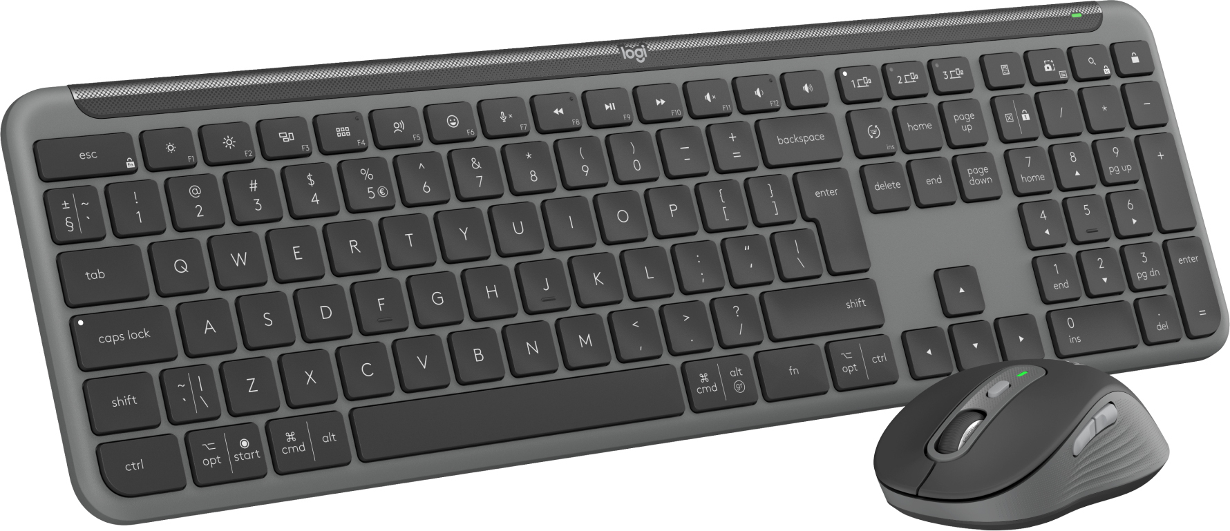 Комплект Logitech Signature Slim Combo MK950, GRAPHITE, 2.4GHZ/BT, GRAPHITE фото1