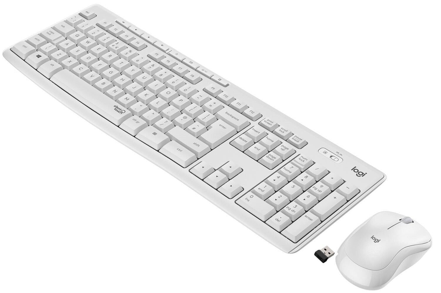 Комплект Logitech MK295 Silent Wireless Combo, 2.4GHZ, WHITE фото1