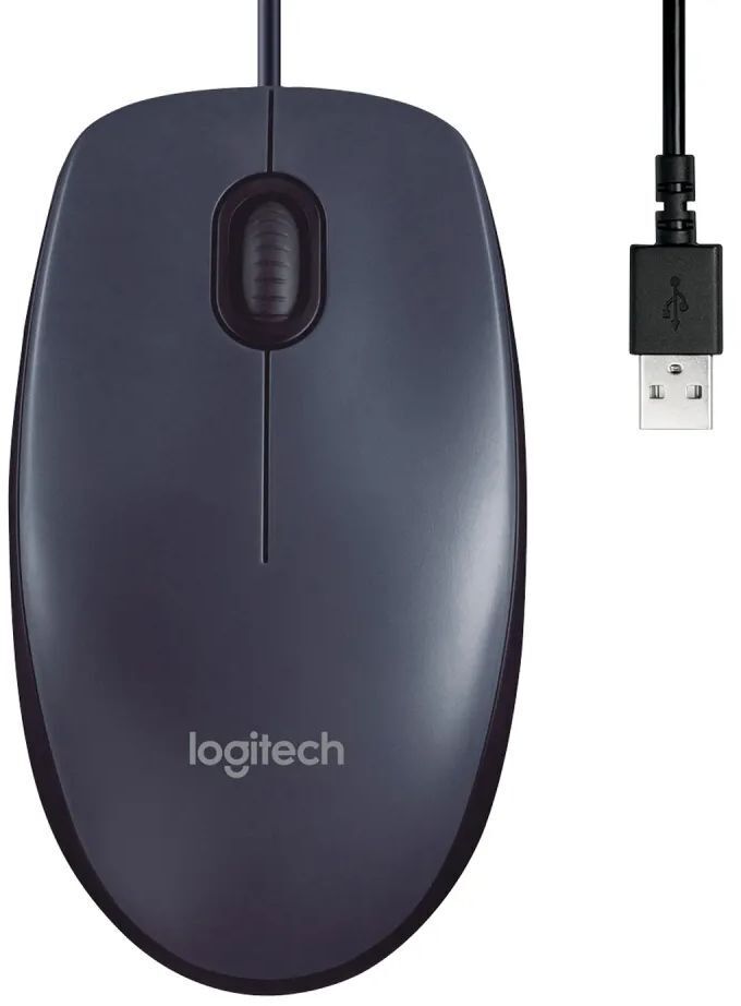 Мышь Logitech B100 Corded Mouse, BLACK фото1