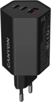 Мережевий зарядний пристрій Canyon Hexagon GaN 65W, 2xUSB-C PD, 1xQC, Black (CND-CHAHEX65B)