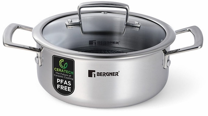 Каструля з кришкою Bergner Steelblue, 20 см (BG-33221-BL) фото1