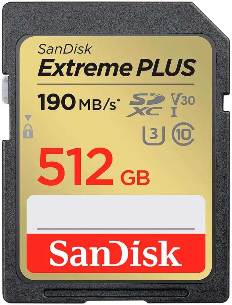 Карта пам'яті SANDISK Extreme PLUS SDXC 512GB UHS-I U3 V30 (SDSDXWV-512G-GNCIN) фото1