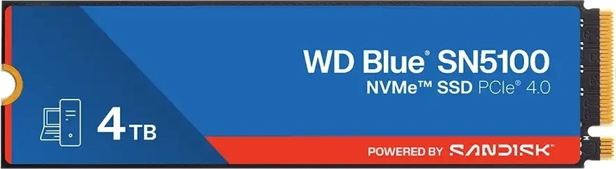 SSD накопичувач M.2 2280 4TB BLUE SN5100 WD (WDS400T5B0E-00CPE0) фото1