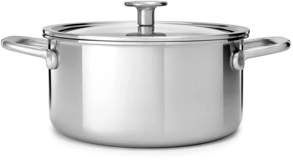 Каструля з кришкою KitchenAid MSS, 24 см, 4,9 л (CC003260-001) фото1