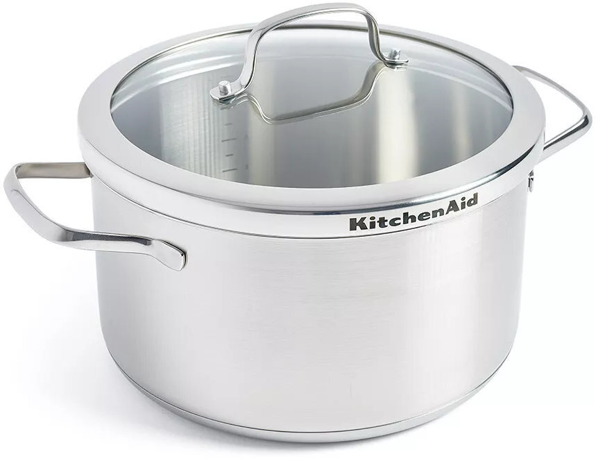 Каструля з кришкою KitchenAid Proline, 24 см, 5,7л (CC001879-001) фото1