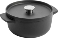 Кастрюля чугунная с крышкой KitchenAid Matte Oven-to-table, 22 см, 3,3 л, черный (CC004899-001)